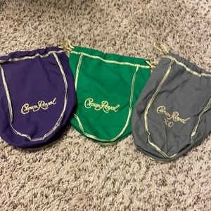 3 Crown Royal Bags